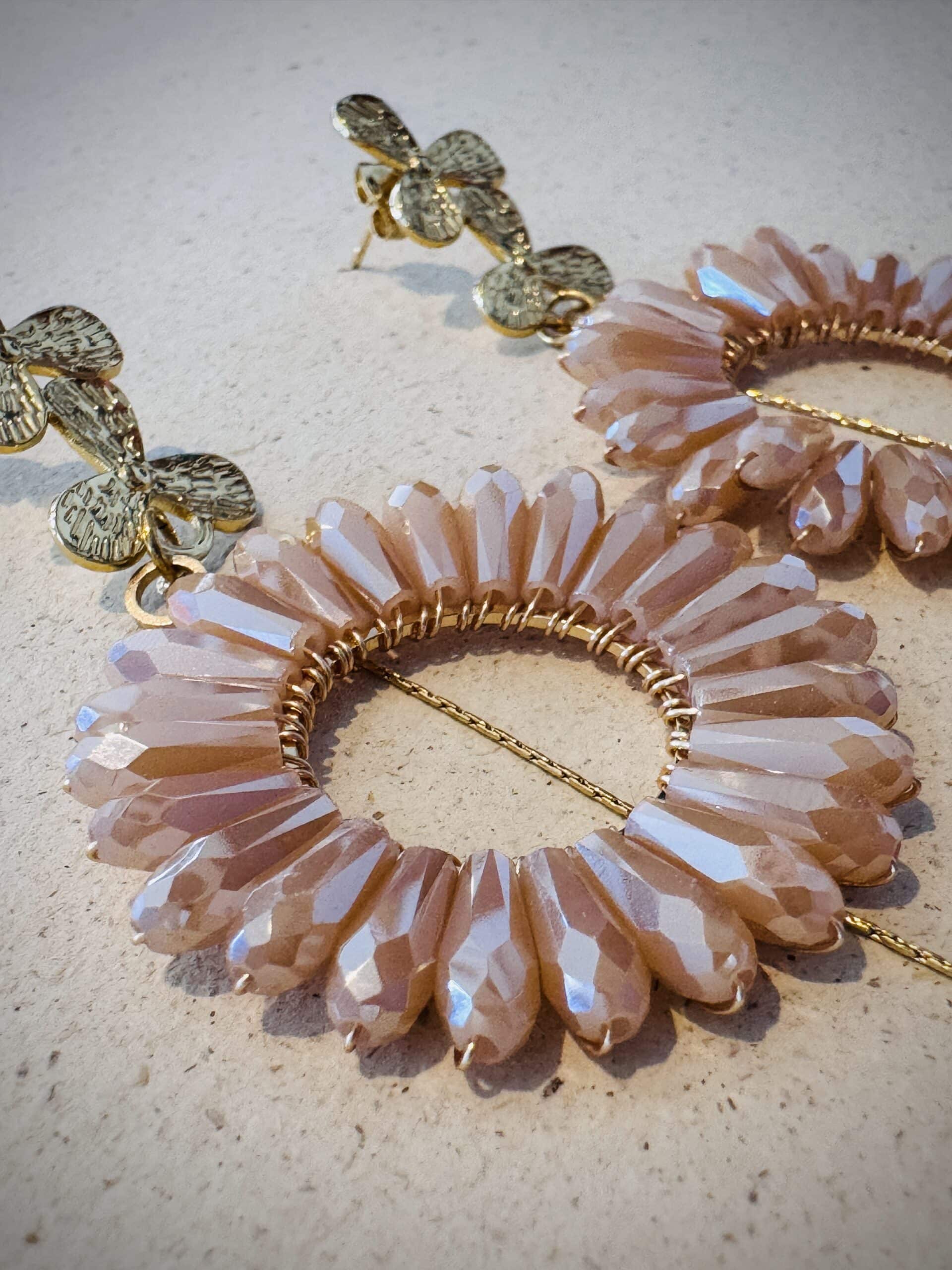 Boucles d'oreilles MIÜ beige – Image 2