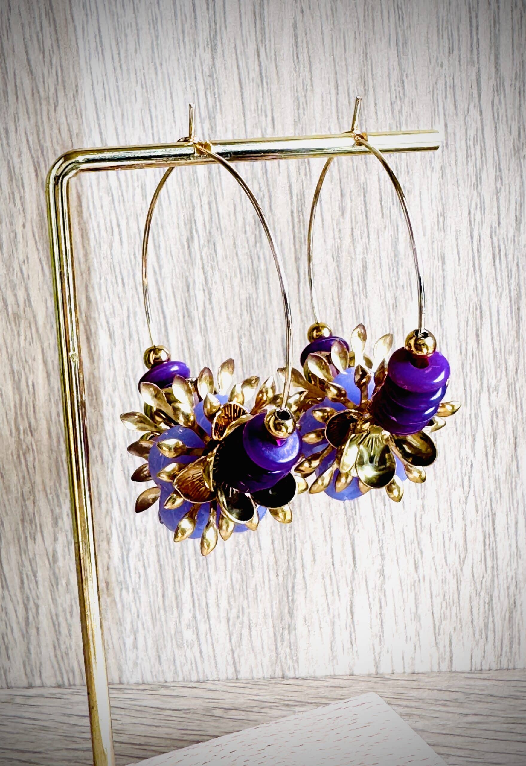 Boucles d'oreilles VALERIA violet