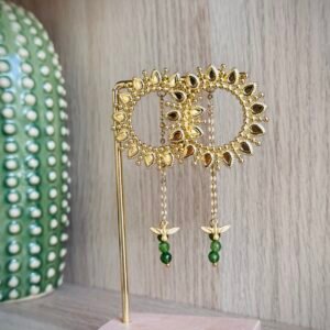 Boucles d'oreilles ELIE vert