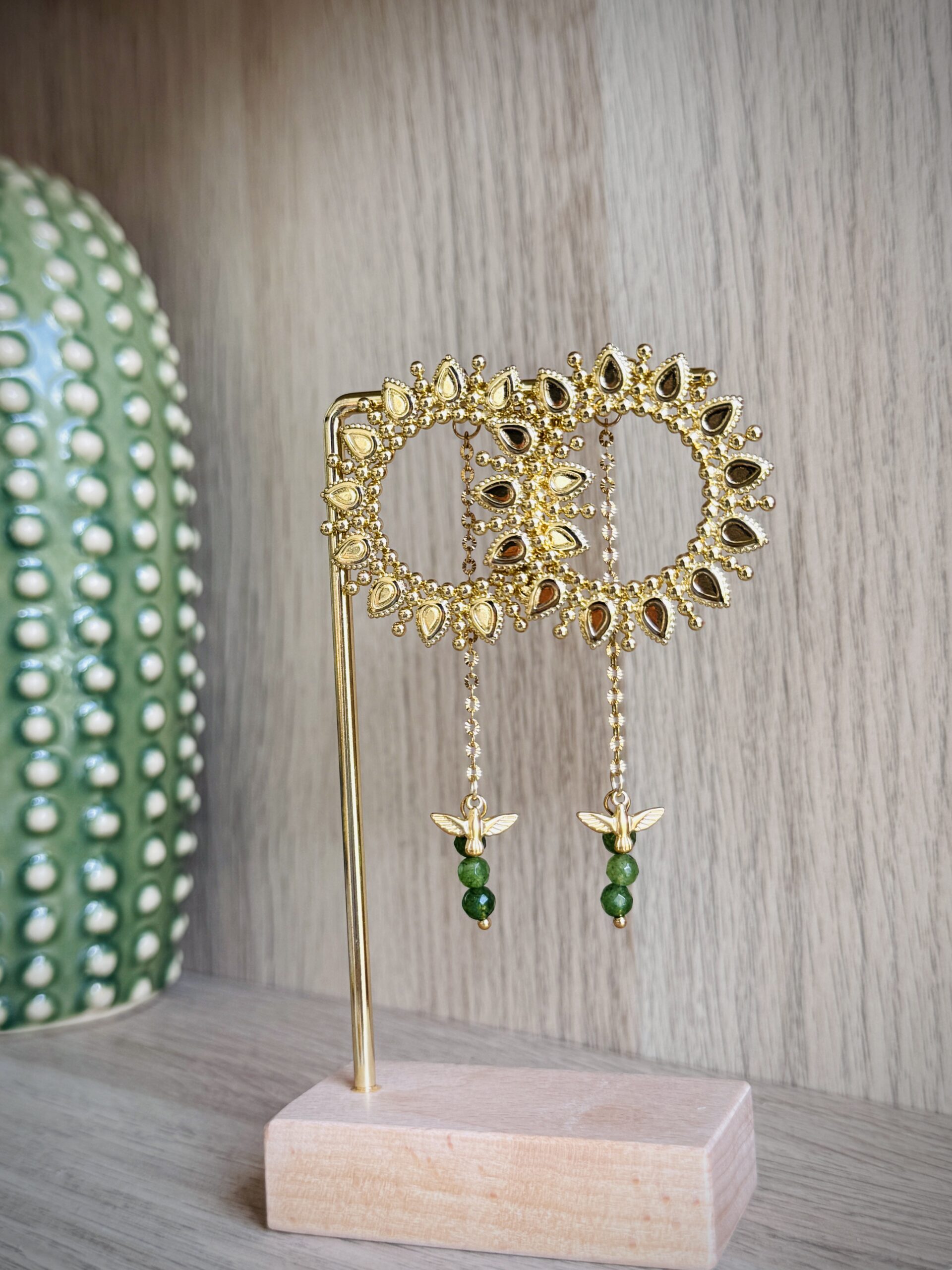 Boucles d'oreilles ELIE vert – Image 3