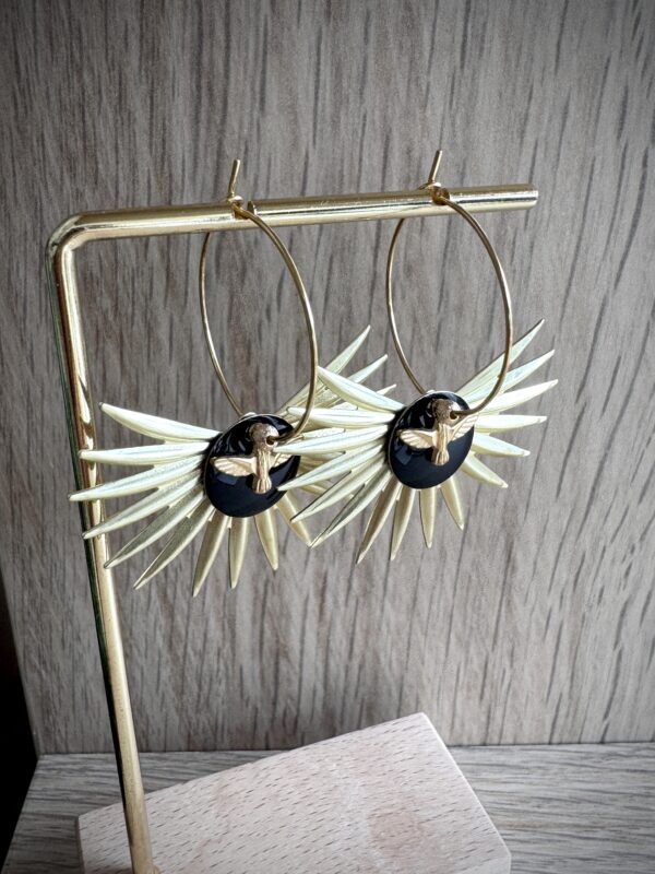 Boucles d'oreilles ARIANA noir – Image 2