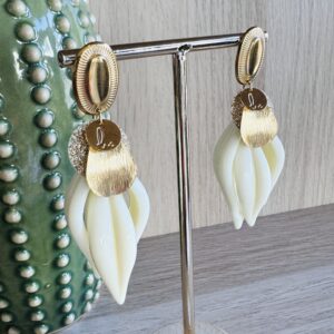 Boucles d'oreilles CAMILLA crème