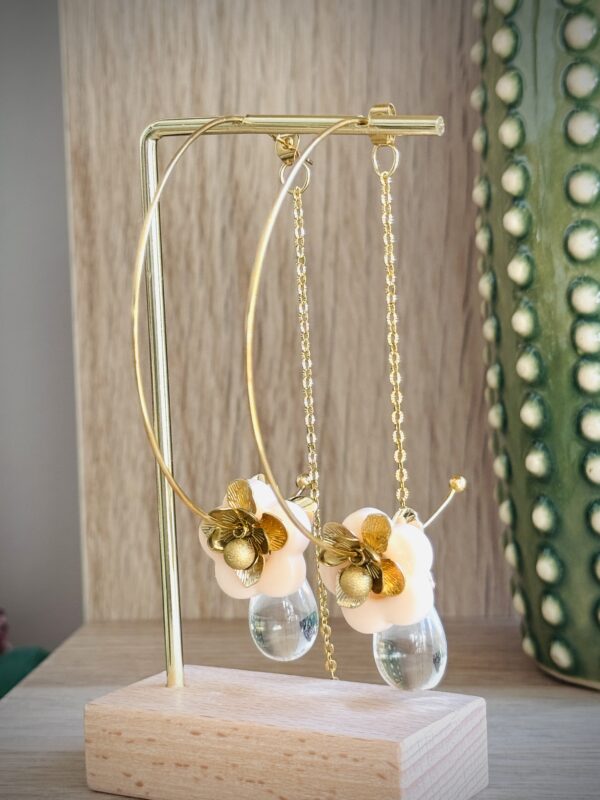Boucles d'oreilles JOYCE rose pâle