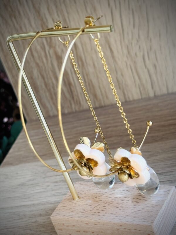 Boucles d'oreilles JOYCE rose pâle – Image 2