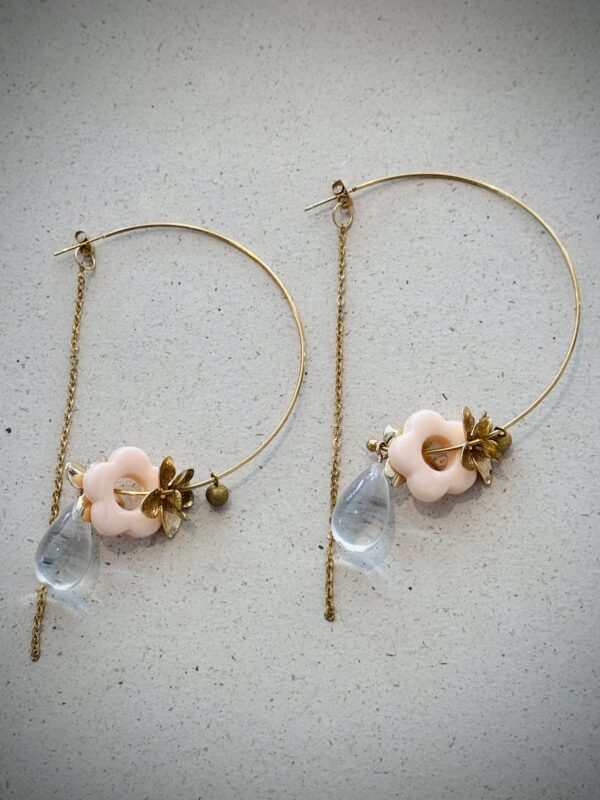 Boucles d'oreilles JOYCE rose pâle – Image 3