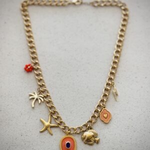 Collier TESS orange, violet