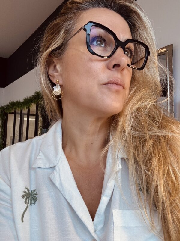 Boucles d'oreilles GINA blanc – Image 4