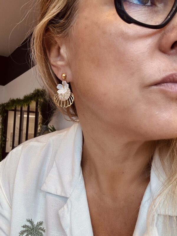 Boucles d'oreilles GINA blanc – Image 3