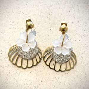 Boucles d'oreilles GINA blanc