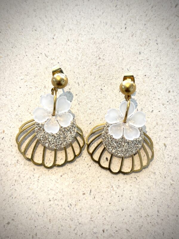 Boucles d'oreilles GINA blanc