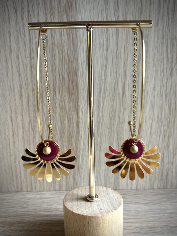 Boucles d'oreilles DALIA prune – Image 2