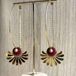 Boucles d'oreilles DALIA prune