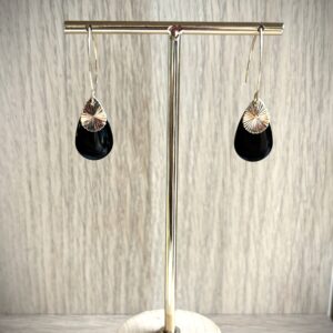 Boucles d'oreilles ENZA noir petit modèle