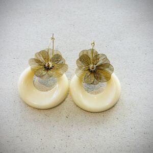 Boucles d'oreilles BIANCA crème