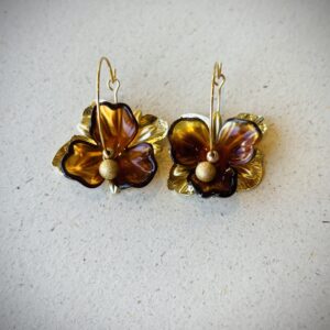Boucles d'oreilles ISABELLA marron