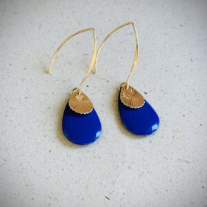 Boucles d'oreilles ENZA bleu petit modèle