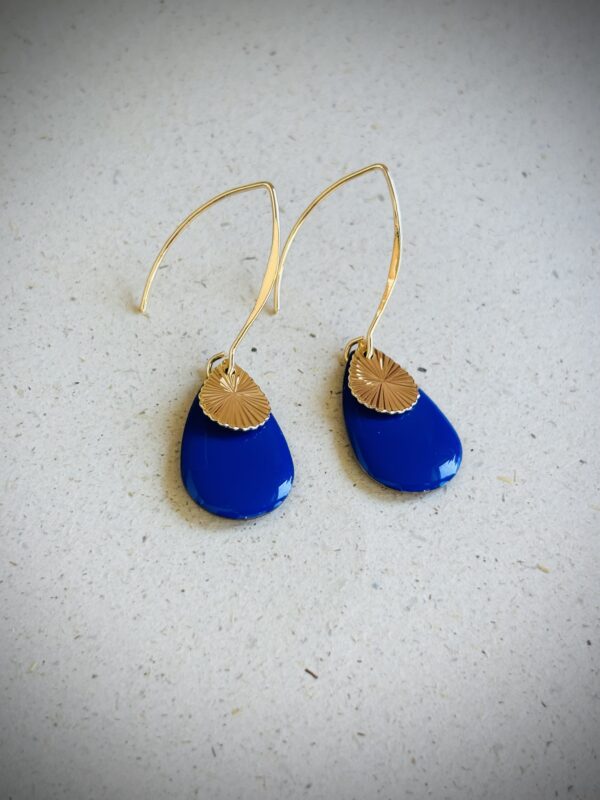 Boucles d'oreilles ENZA bleu petit modèle