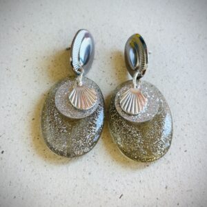 Boucles d'oreilles COLINE gris