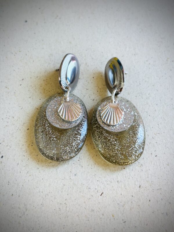 Boucles d'oreilles COLINE gris