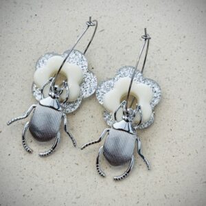 Boucles d'oreilles JADE blanc