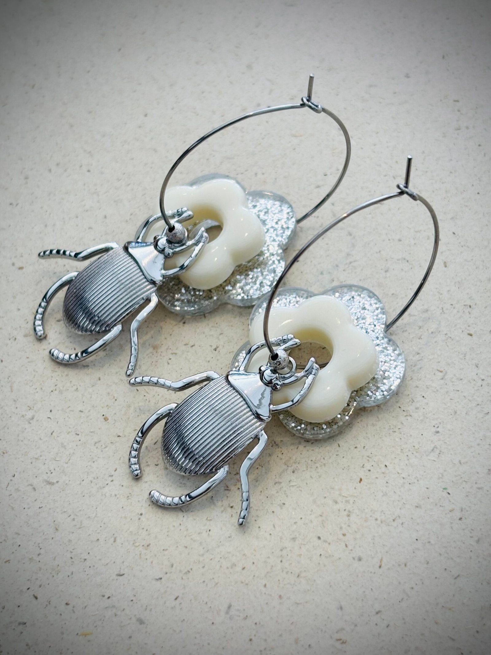 Boucles d'oreilles JADE blanc – Image 2