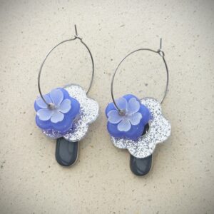 Boucles d'oreilles GISLAINE mauve