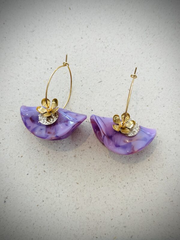 Boucles d'oreilles LILA mauve
