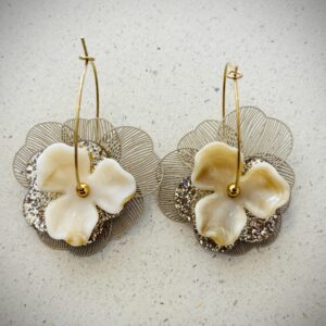 Boucles d'oreilles ASHA beige
