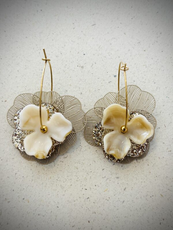 Boucles d'oreilles ASHA beige