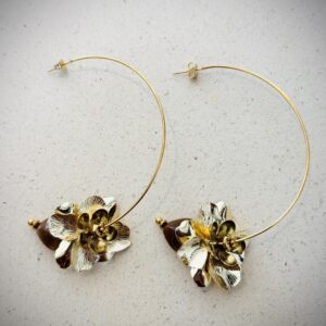 Boucles d'oreilles KARMA marron