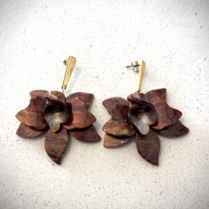 Boucles d'oreilles NENU marron