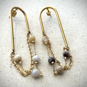 Boucles d'oreilles MEERA beige