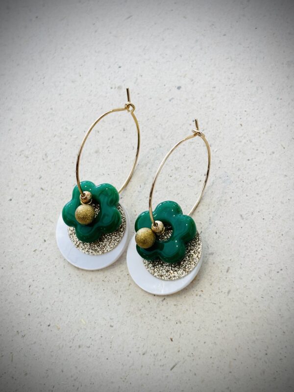 Boucles d'oreilles PRIYA vert – Image 2