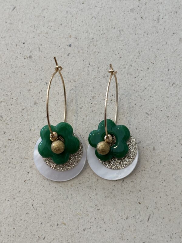 Boucles d'oreilles PRIYA vert