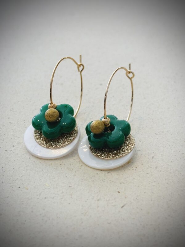 Boucles d'oreilles PRIYA vert – Image 3