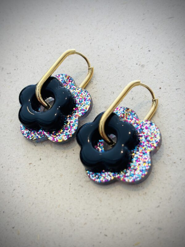 Boucles d'oreilles SALILA noir – Image 2