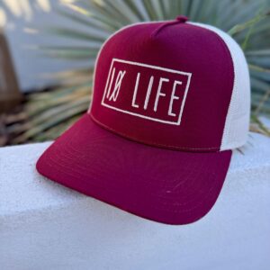 Casquette IO LIFE bordeaux
