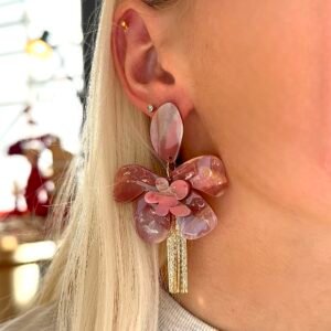 Boucles d'oreilles EMMA rose
