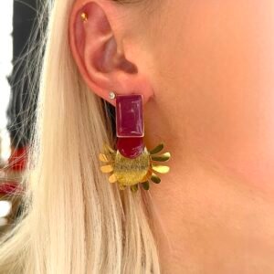 Boucles d'oreilles ASSIA bordeaux