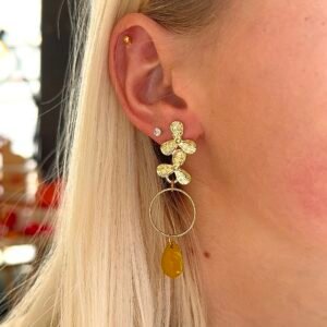 Boucles d'oreilles CAMILLE moutarde