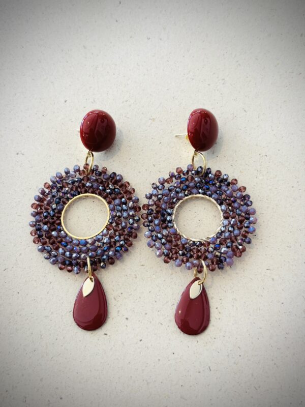 Boucles d'oreilles LIBBIE bordeaux