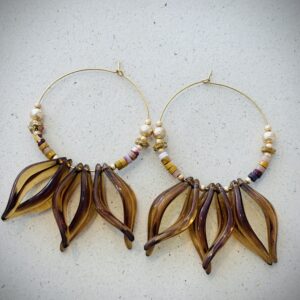 Boucles d'oreilles COLBY marron