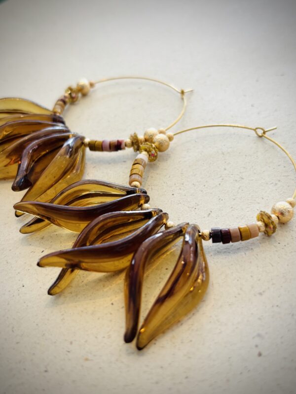 Boucles d'oreilles COLBY marron – Image 2