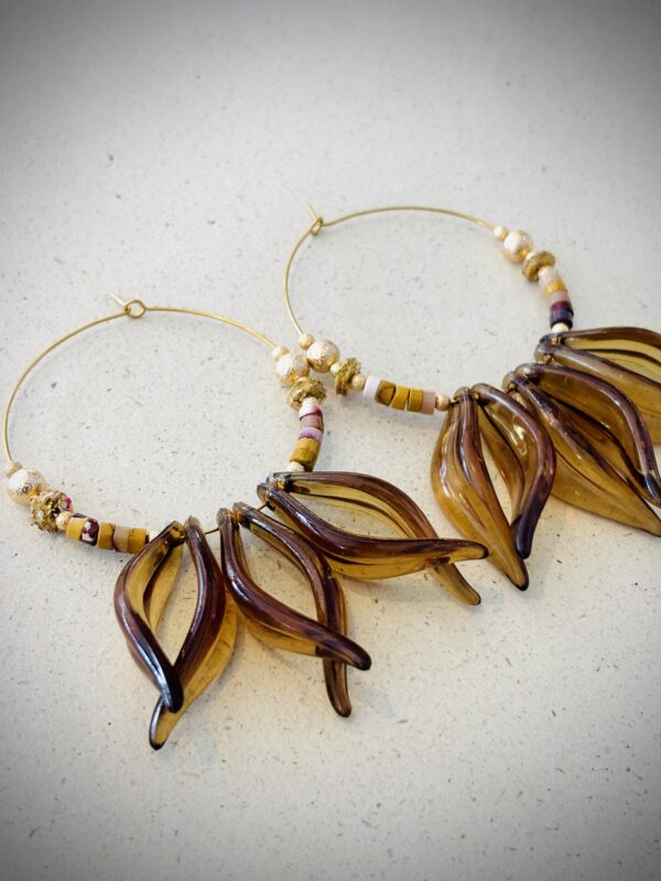Boucles d'oreilles COLBY marron – Image 3