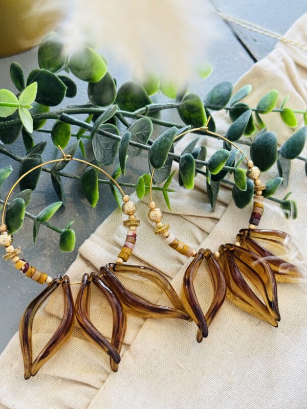 Boucles d'oreilles COLBY marron – Image 4