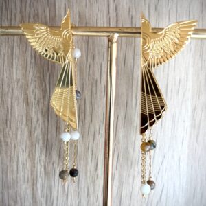 Boucles d'oreilles JULIETTE beige