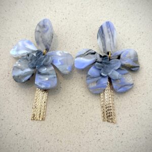 Boucles d'oreilles EMMA gris, bleu