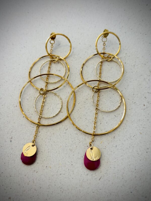Boucles d'oreilles ROMY fuchsia