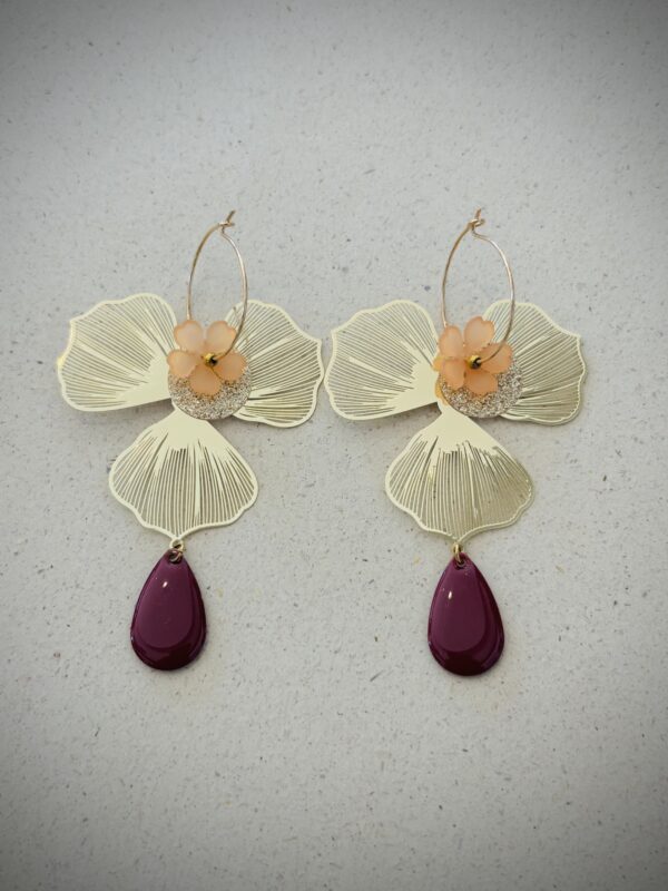 Boucles d'oreilles DEMETER bordeaux