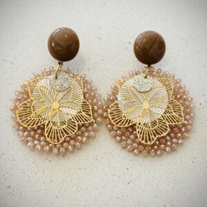 Boucles d'oreilles ALICE beige